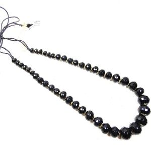 CHAN LUU SS Faceted Black Onyx Adjustable Necklace